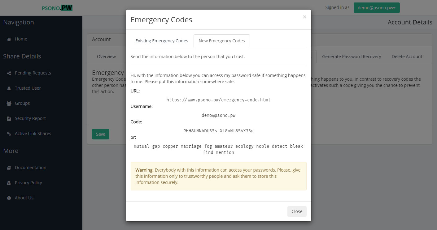 Step 7 Print emergency code information