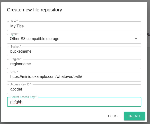 Step 16 Configure the file repository