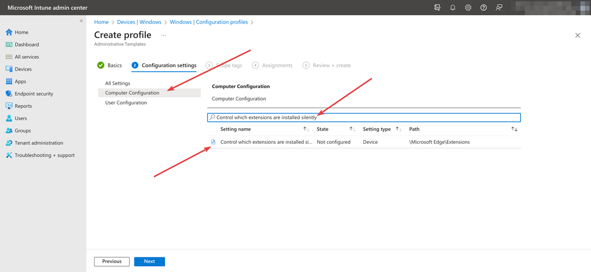 Manage Microsoft Edge Chromium extensions with Microsoft Intune