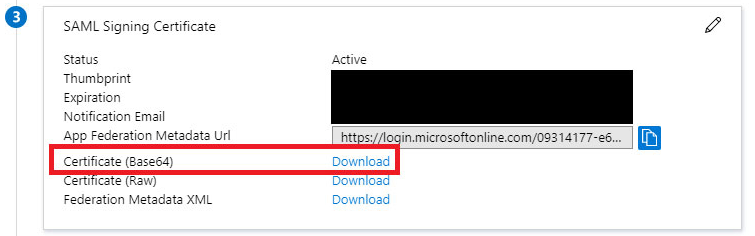 Configure SAML on the Application Step 2