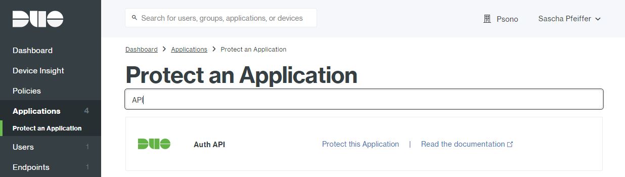 Step 3 Select Auth API