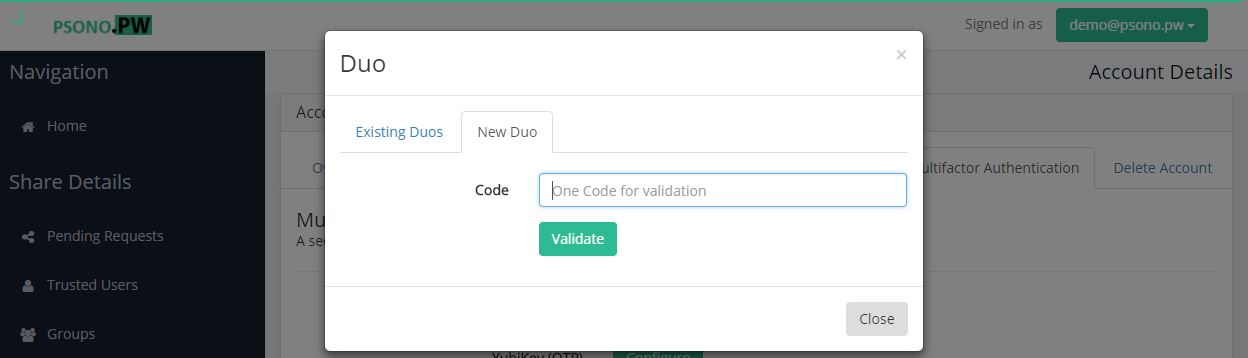 Step 8 Validate Duo