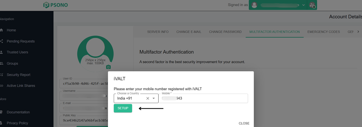 Step 6 click setup