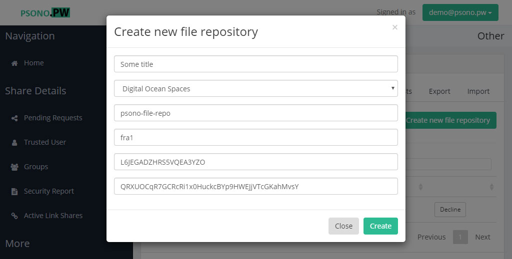 Step 16 Configure the file repository