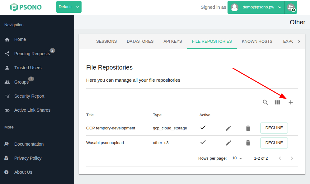 Step 3 Go to "File Repositories" and click the + Symbol