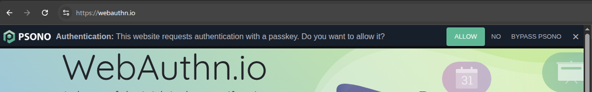 Click Allow in top bar