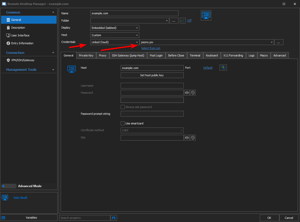 Step 4 configure entry