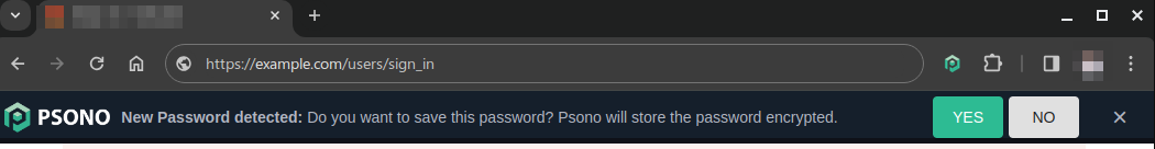 Password capture notification